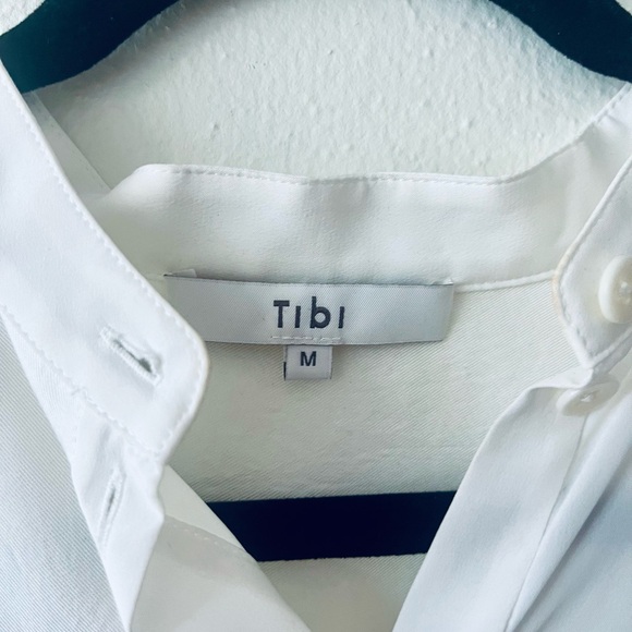 Tibi PATCHWORK SILK SHIRRED PANEL TUNIC - Picture 5 of 6